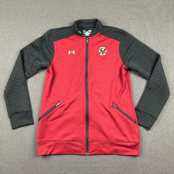 Under Armour Boston College Eagles Jacket Mens Small Full Zip Track Pockets - Picture 1 of 9
